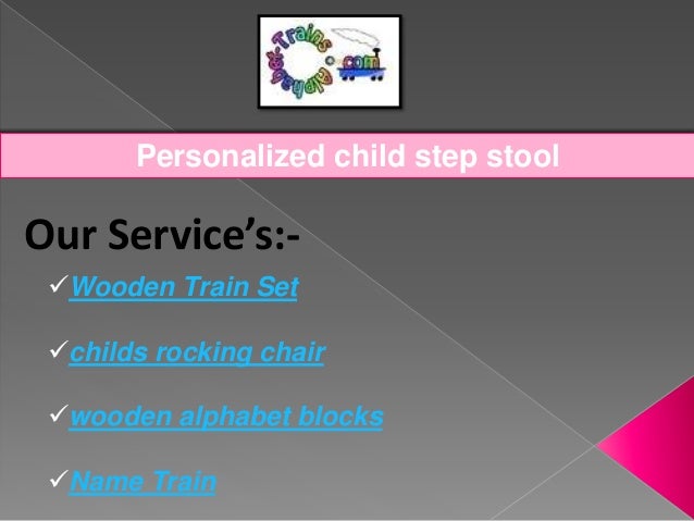child's stool with name