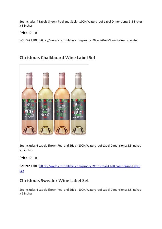 personalized christmas wine bottle labels
