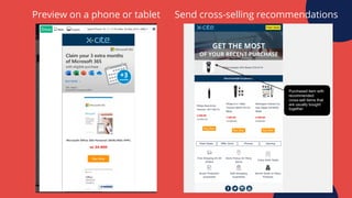 Preview on a phone or tablet Send cross-selling recommendations
 