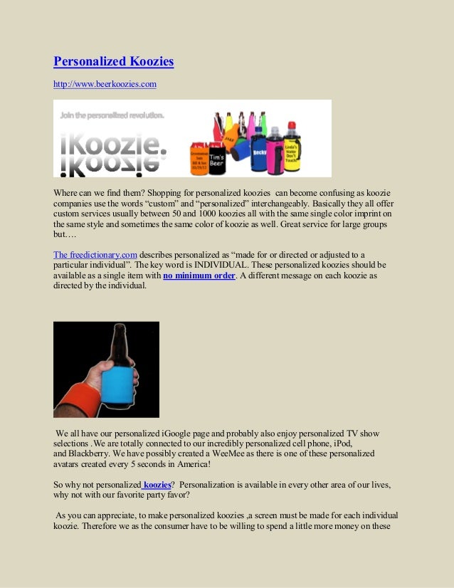 custom koozies no minimum