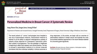 Personalized Medicine Breast Cancer Ilma.pptx