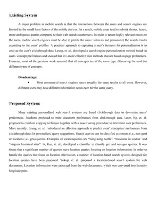JAVA 2013 IEEE DATAMINING PROJECT PMSE A Personalized Mobile Search ...