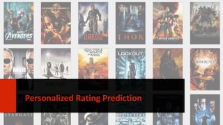 18 
Personalized Rating Prediction 
 