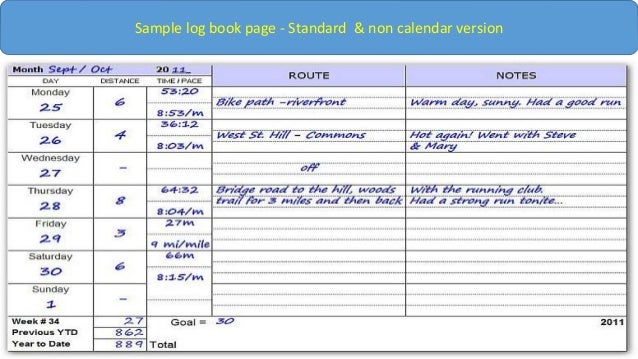 running log book