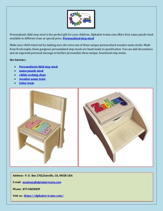 childrens wooden name stools