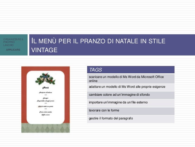 Personalizzare Un Template Di Word Il Menu Per Il Pranzo Di Natale