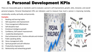 Framework for Developing Personal Key Performance Indicators (KPIs) | PDF