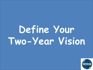 Define Your Two-Year Vision 