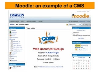 Moodle: an example of a CMS 