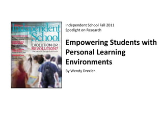 Personal Learning Environments NAIS 2012 Slide 3