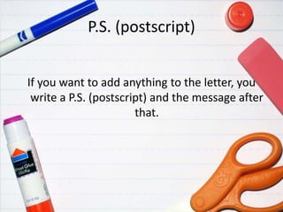 Personal Letter | PPTX