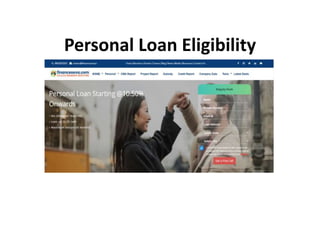 Personal Loan Eligibility
 