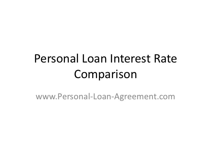 personal loan interest rate comparison loan rates comparison