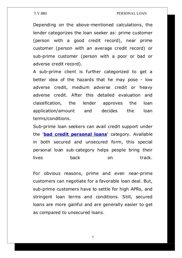 Personal loans slideshare - 웹