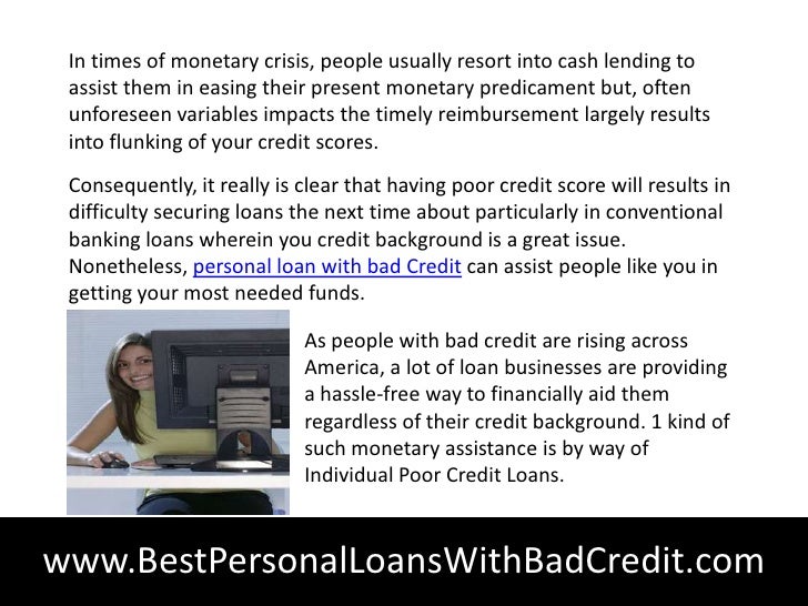 Personal loan with bad credit no requirement of credit history for … slideshare - 웹
