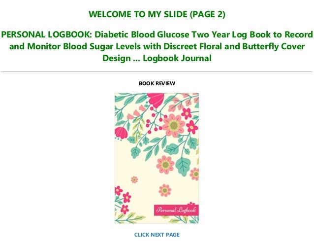 Best Pdf Personal Logbook Diabetic Blood Glucose Two Year Log Book