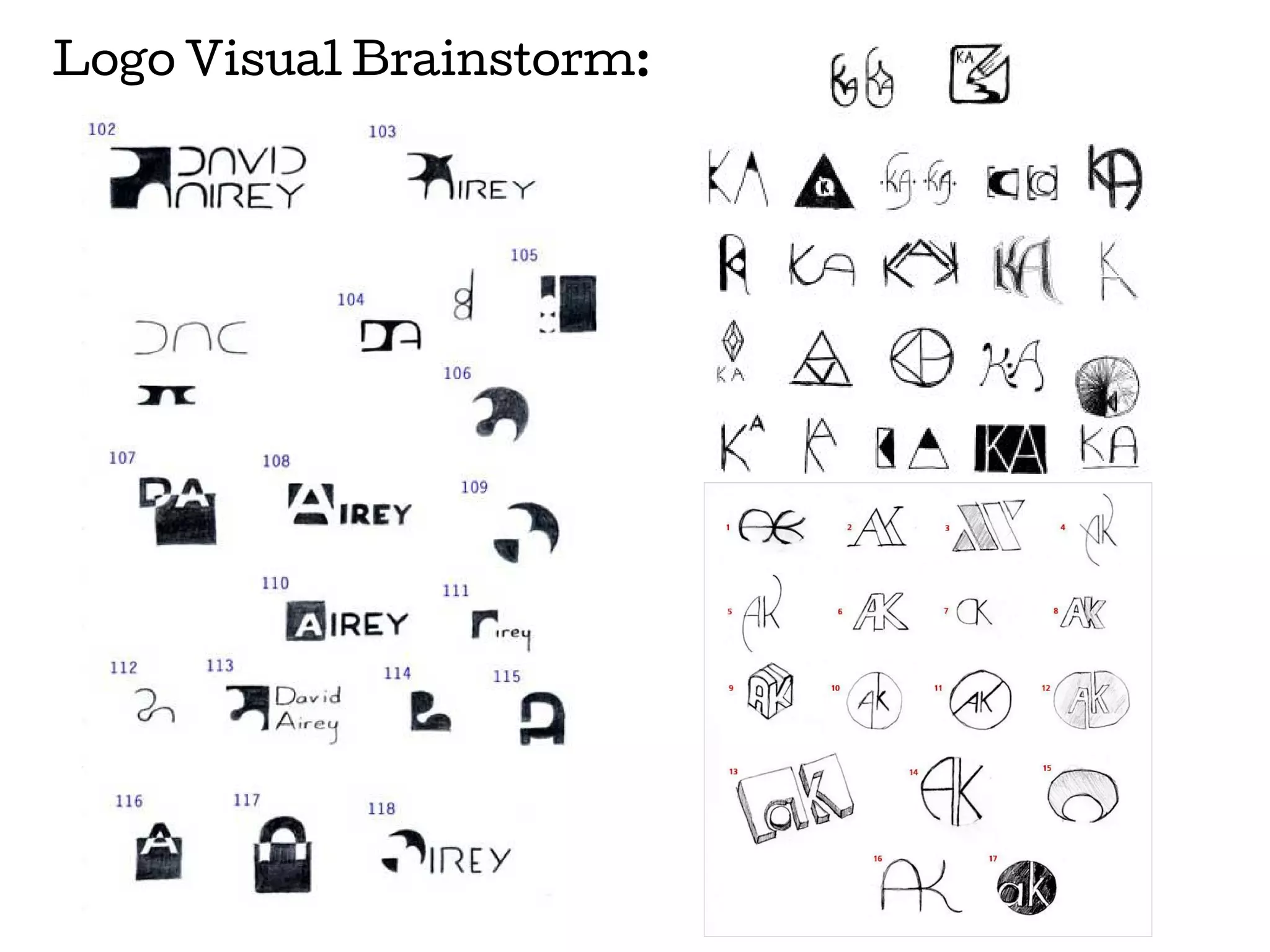 Logo Visual Brainstorm:

 