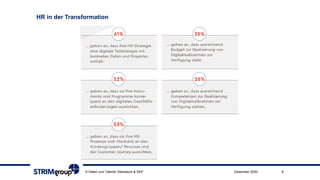 HR in der Transformation
© Daten und Talente; Kienbaum & SAP 8Dezember 2020
 
