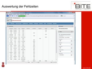 Auswertung der Fehlzeiten




                            www.b-ite.de
 