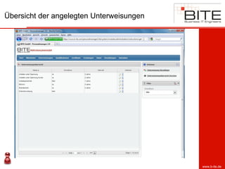 Übersicht der angelegten Unterweisungen




                                          www.b-ite.de
 