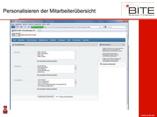 Personalisieren der Mitarbeiterübersicht




                                           www.b-ite.de
 