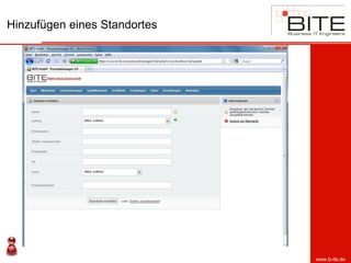 Hinzufügen eines Standortes




                              www.b-ite.de
 