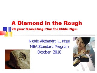 A Diamond in the Rough 20 year Marketing Plan for Nikki Ngui Nicole Alexandra C. Ngui MBA Standard Program October  2010 