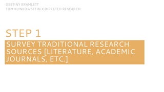 Personal methodology