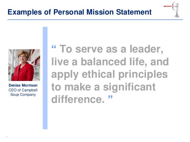 examples of personal mission statements