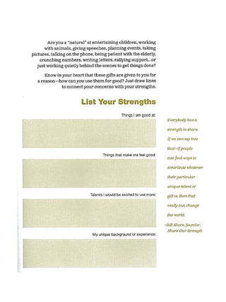 Personal Mission Statement Workbook 