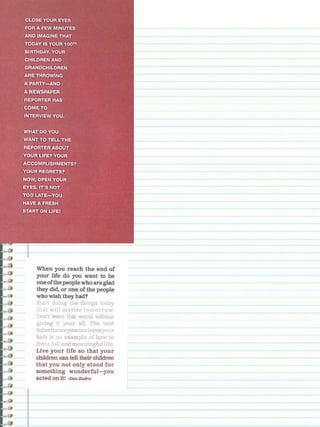 Personal Mission Statement Workbook 