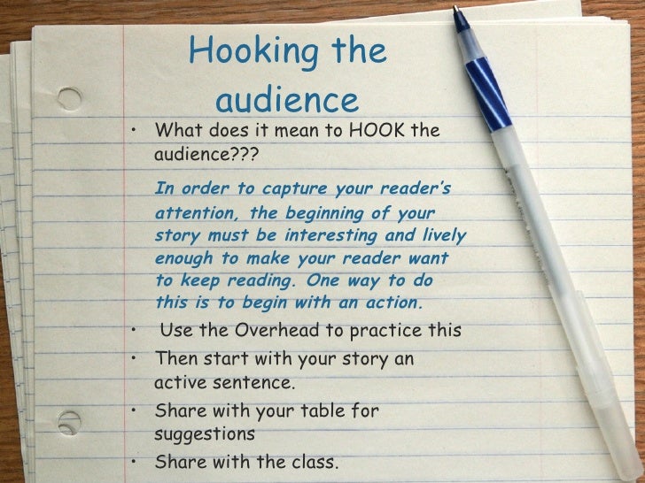 how to write a hook for a personal narrative