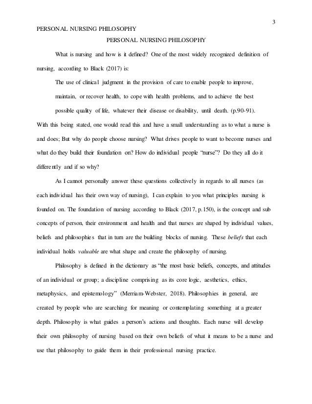 personal nursing philosophy why become a nurse