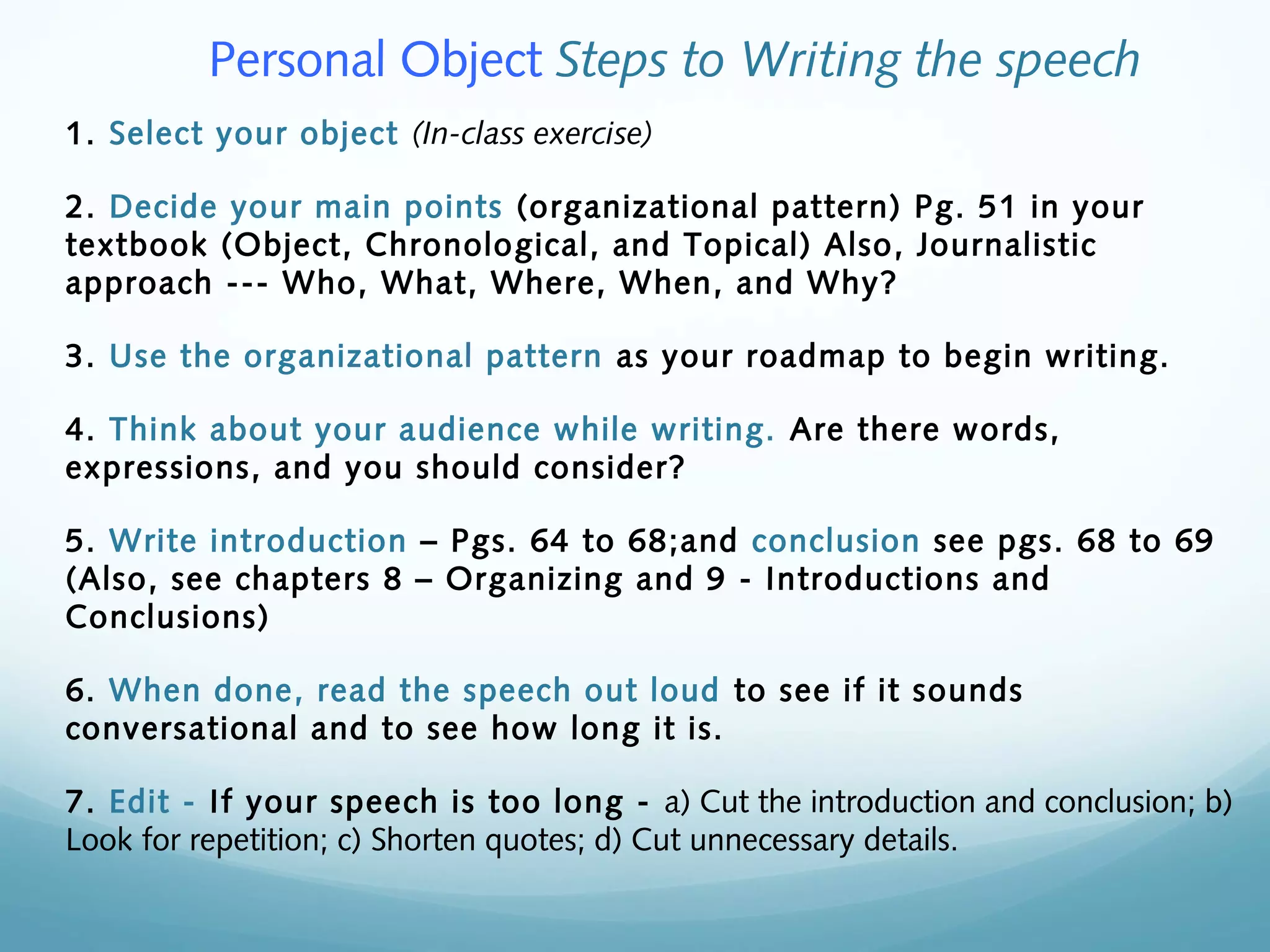 Personalobjectspeechthornock2017 | PPT