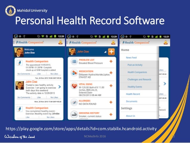 personal health record apps