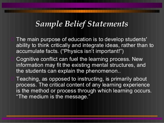 Personal belief essay