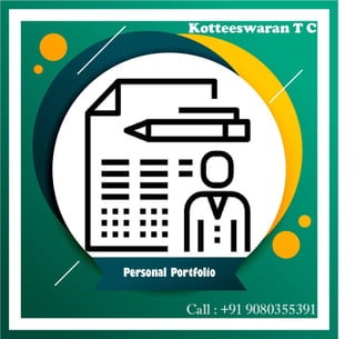 Personal portfolio   kotteeswaran t c - digital marketer