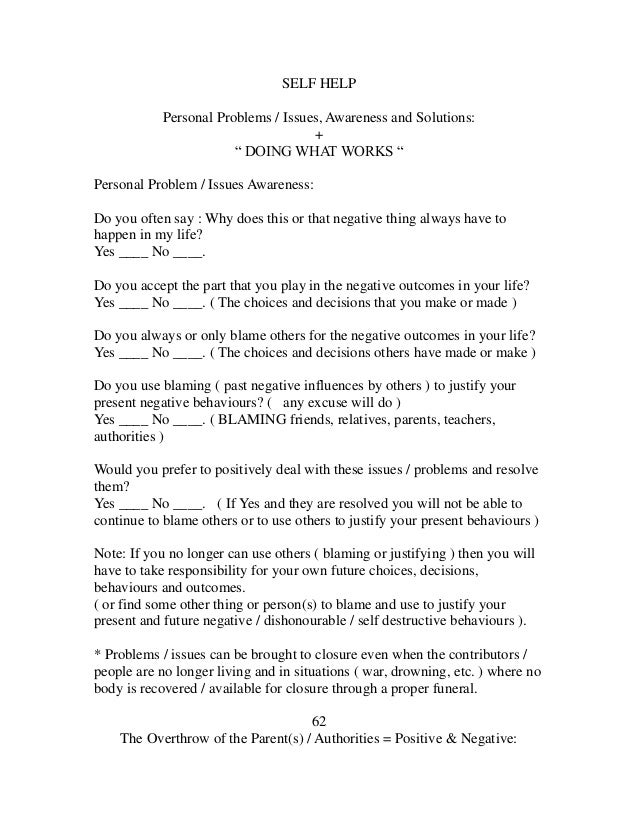 Personal problem solving