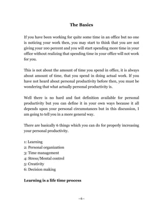Personal productivity | PDF
