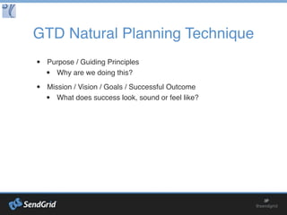 Tools: Email
GMail
Filters
SendGrid
Incoming Parsing
Event triggers
 