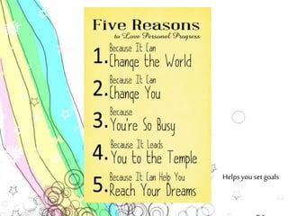 Helps you set goals 
 