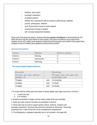 Myp Personal Project Guide.pdf personal projectbooklet for myp5 student | PDF