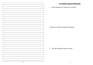 Personal Project Student Guide And Process Journal | PDF