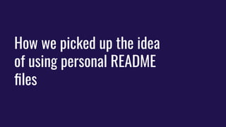 Personal README Files: User Manuals for Library Staff | PDF