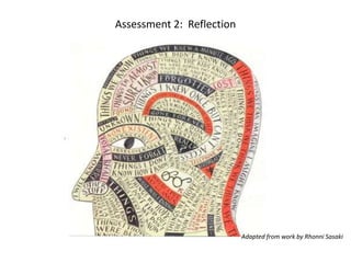 Assessment 2: Reflection

Adapted from work by Rhonni Sasaki

 