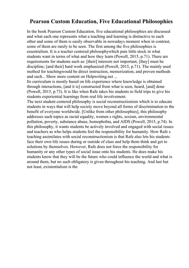Personal Response Essay Examples PDF