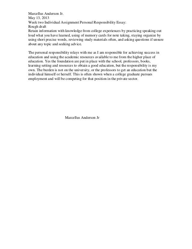 personal responsibility rough draft Personal responsibility rough draft definition essay example of resume objective for cheap write my gabewins on gen 200 week 1 individual essays corporate college. personal responsibility rough draft Personal responsibility rough draft definition essay example of resume objective for cheap write my gabewins on gen 200 week 1 individual essays corporate college.