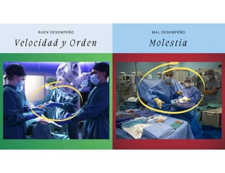 V elo cidad y Orden Mol estia
BUE N DE S E M PE ÑO M AL DE S E M PE ÑO
 