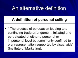 An alternative definition 