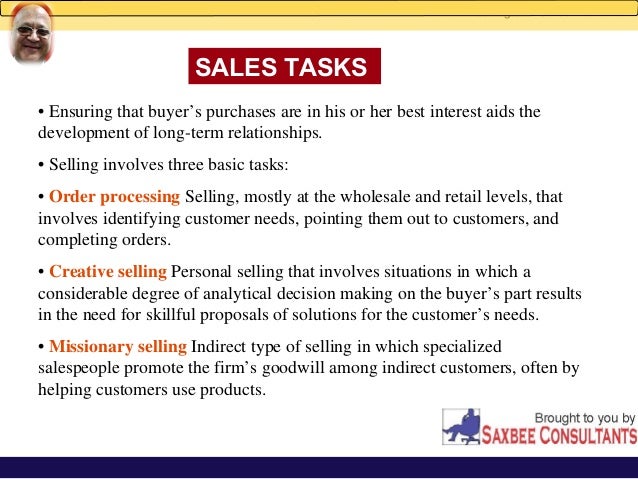 sales tasks